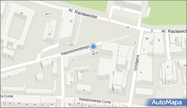 Lublin, Radziszewskiego Idziego, 2a, mapa Lublina