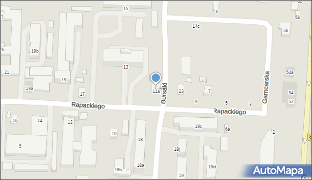 Lublin, Rapackiego Mariana, 11a, mapa Lublina