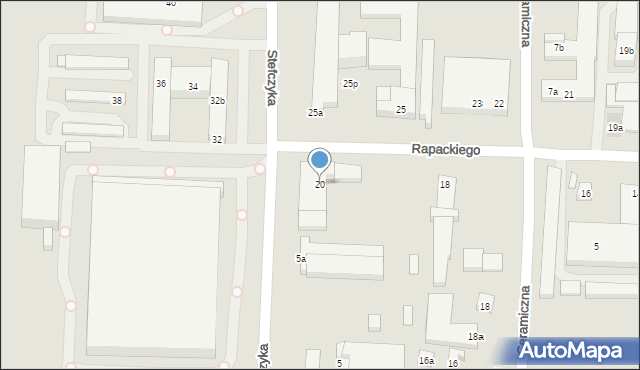 Lublin, Rapackiego Mariana, 20, mapa Lublina