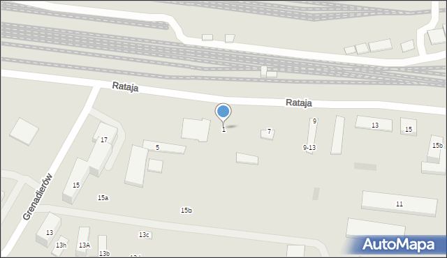 Lublin, Rataja Macieja, 1, mapa Lublina