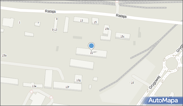 Lublin, Rataja Macieja, 11, mapa Lublina