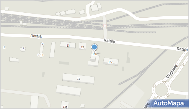 Lublin, Rataja Macieja, 15b, mapa Lublina