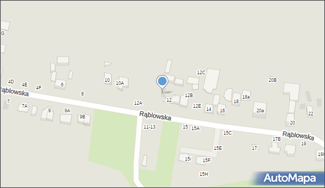 Lublin, Rąblowska, 12F, mapa Lublina