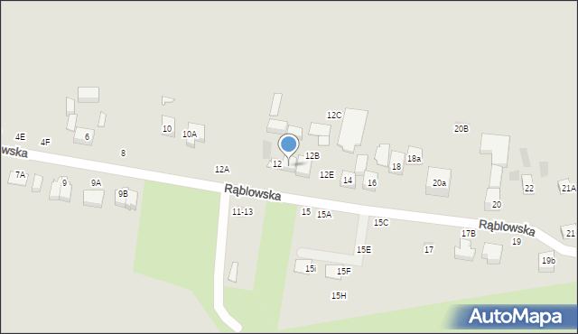 Lublin, Rąblowska, 12G, mapa Lublina