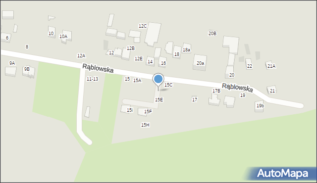 Lublin, Rąblowska, 15D, mapa Lublina