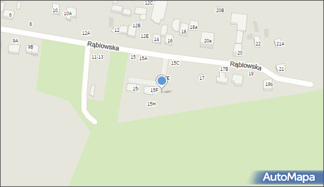 Lublin, Rąblowska, 15G, mapa Lublina