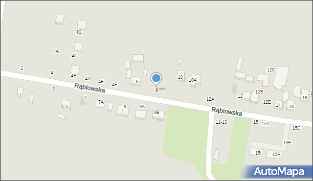 Lublin, Rąblowska, 8, mapa Lublina