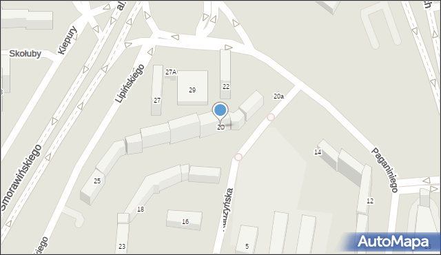 Lublin, Radzyńska, 20, mapa Lublina