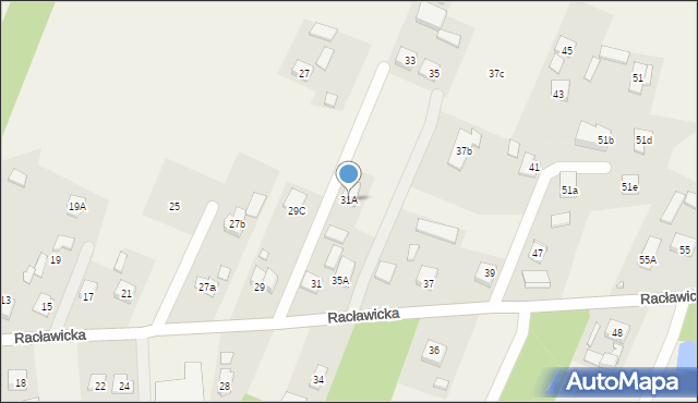 Majdan, Racławicka, 31A, mapa Majdan