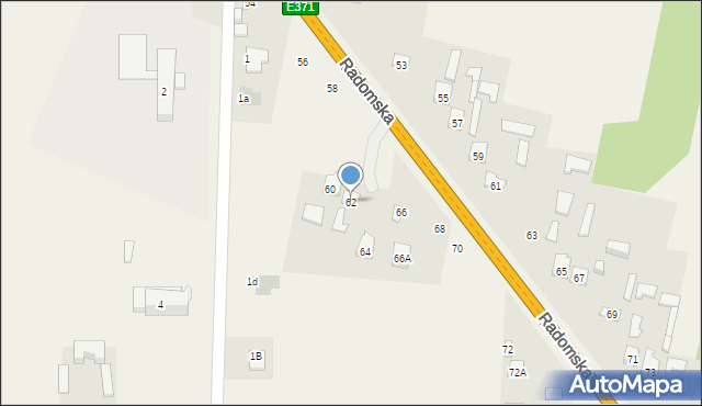 Makowiec, Radomska, 62, mapa Makowiec