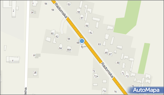 Makowiec, Radomska, 70, mapa Makowiec