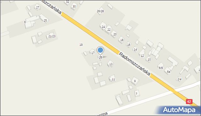 Makowiska, Radomszczańska, 15, mapa Makowiska
