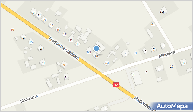 Makowiska, Radomszczańska, 6a, mapa Makowiska