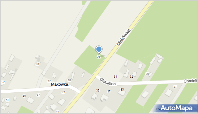 Makówka, Radziejowicka, 21, mapa Makówka