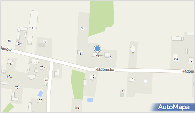 Małęczyn, Radomska, 3A, mapa Małęczyn