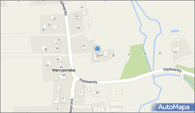 Marcyporęba, Radwanity Marka, 33, mapa Marcyporęba