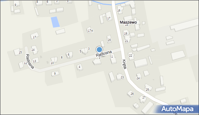 Maszewo, Radosna, 2, mapa Maszewo