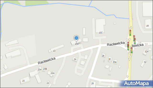 Miechów, Racławicka, 43A, mapa Miechów