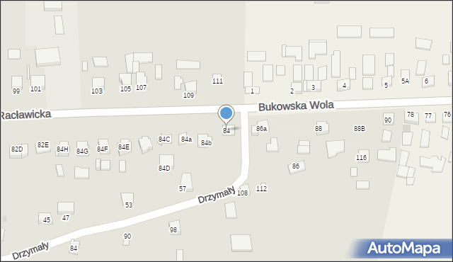 Miechów, Racławicka, 84, mapa Miechów