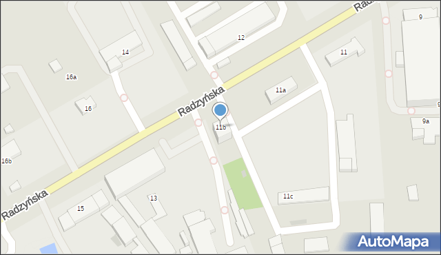 Międzyrzec Podlaski, Radzyńska, 11b, mapa Międzyrzec Podlaski