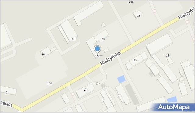 Międzyrzec Podlaski, Radzyńska, 16c, mapa Międzyrzec Podlaski