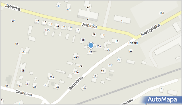 Międzyrzec Podlaski, Radzyńska, 22, mapa Międzyrzec Podlaski