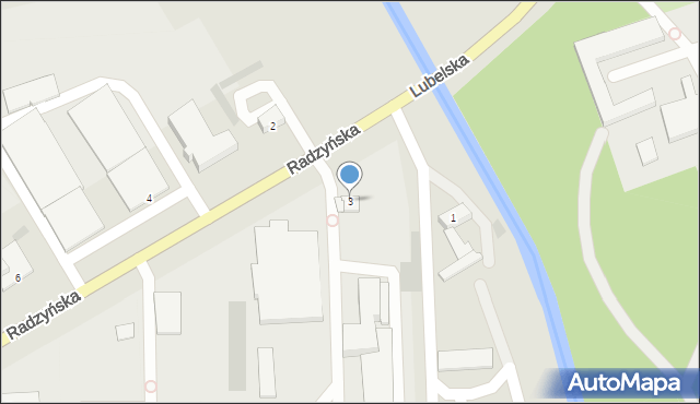 Międzyrzec Podlaski, Radzyńska, 3, mapa Międzyrzec Podlaski