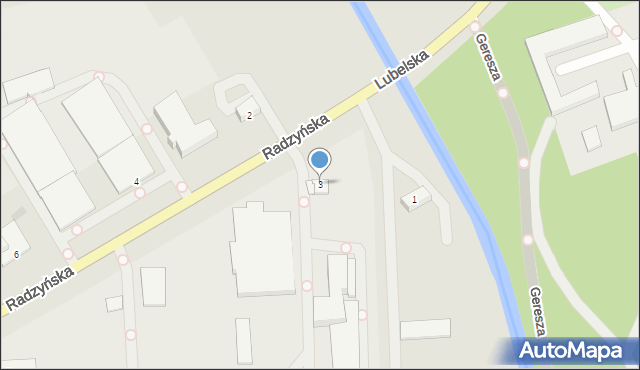 Międzyrzec Podlaski, Radzyńska, 3, mapa Międzyrzec Podlaski