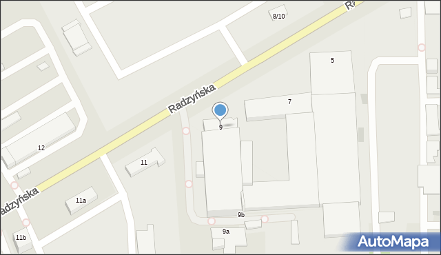 Międzyrzec Podlaski, Radzyńska, 9, mapa Międzyrzec Podlaski
