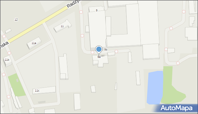 Międzyrzec Podlaski, Radzyńska, 9a, mapa Międzyrzec Podlaski