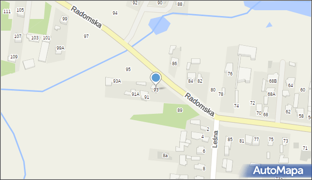 Milejowice, Radomska, 93, mapa Milejowice