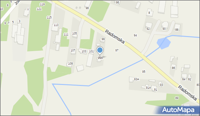 Milejowice, Radomska, 99A, mapa Milejowice