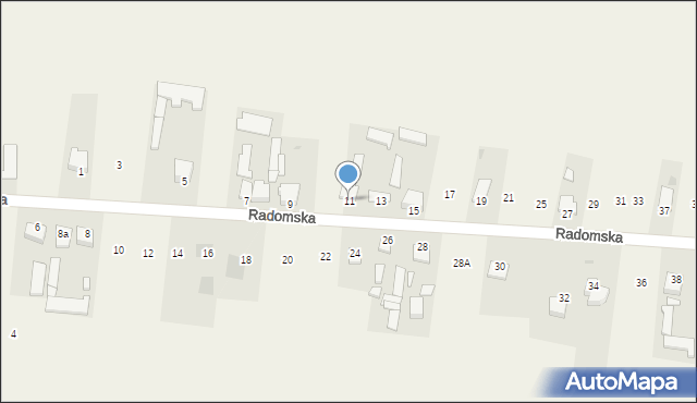 Mleczków, Radomska, 11, mapa Mleczków