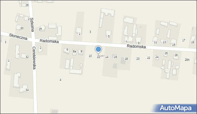 Mleczków, Radomska, 12, mapa Mleczków