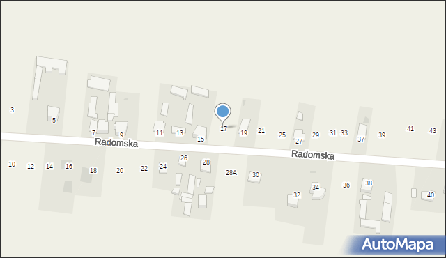 Mleczków, Radomska, 17, mapa Mleczków