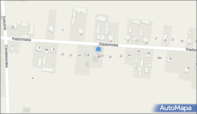 Mleczków, Radomska, 18, mapa Mleczków