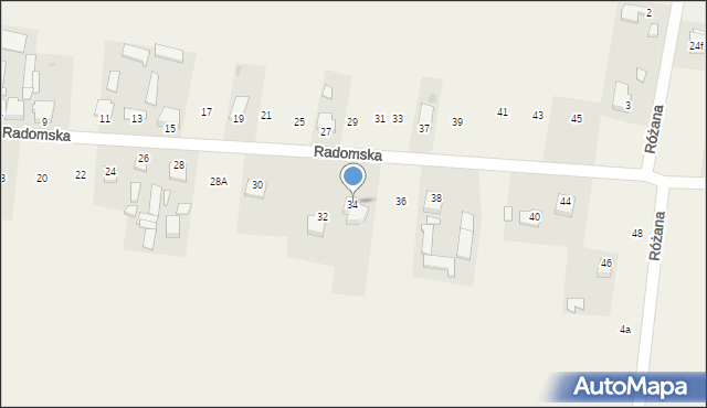 Mleczków, Radomska, 34, mapa Mleczków