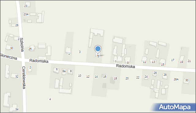 Mleczków, Radomska, 5, mapa Mleczków