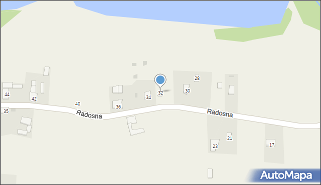 Mołdzie, Radosna, 32, mapa Mołdzie