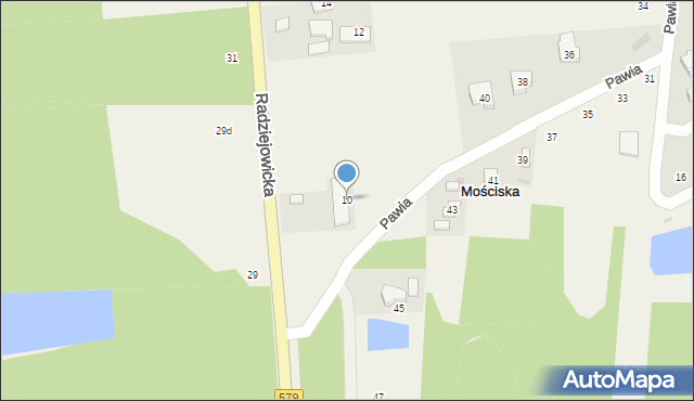 Mościska, Radziejowicka, 10, mapa Mościska