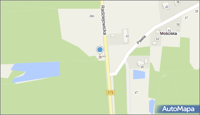 Mościska, Radziejowicka, 29, mapa Mościska