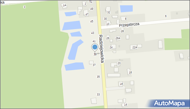 Mościska, Radziejowicka, 39, mapa Mościska