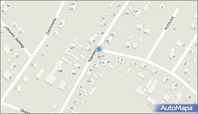 Mszczonów, Rawska, 25, mapa Mszczonów