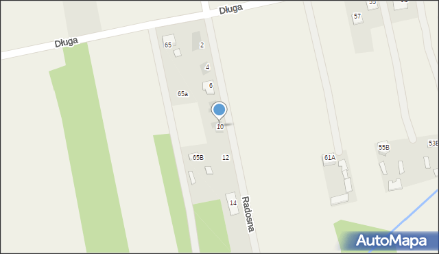 Myśliszewice, Radosna, 10, mapa Myśliszewice