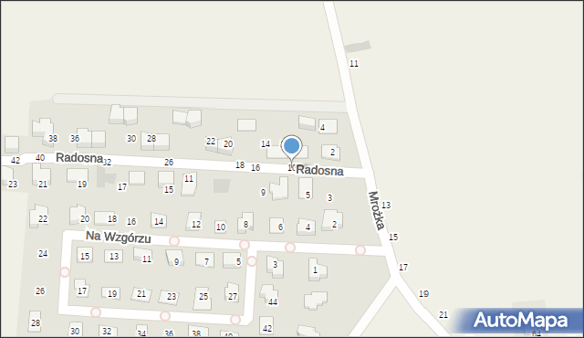 Nakło Śląskie, Radosna, 10, mapa Nakło Śląskie