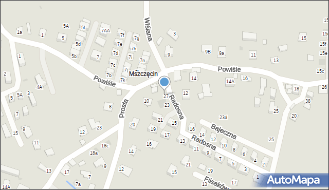 Niepołomice, Radosna, 29, mapa Niepołomice