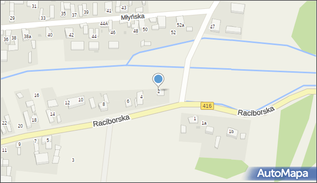 Nowa Cerekwia, Raciborska, 2, mapa Nowa Cerekwia