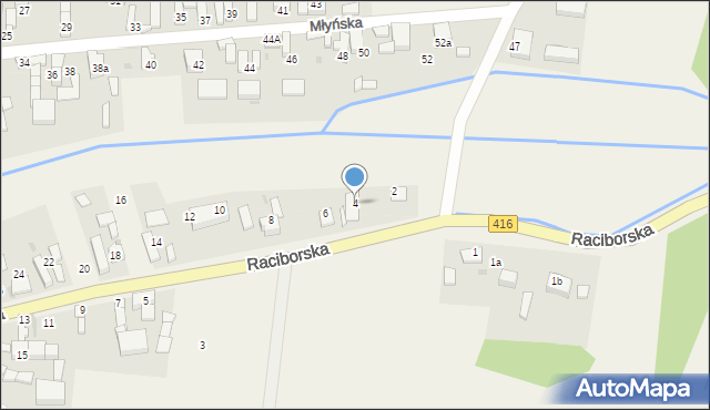 Nowa Cerekwia, Raciborska, 4, mapa Nowa Cerekwia