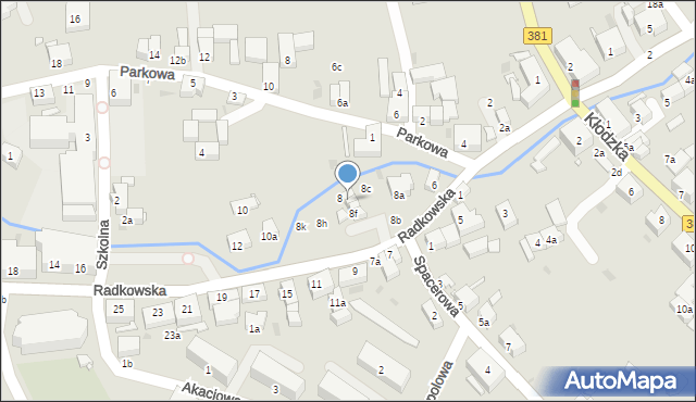 Nowa Ruda, Radkowska, 8d, mapa Nowa Ruda