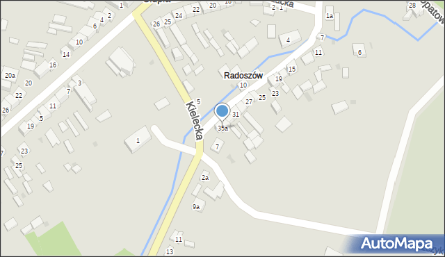 Nowa Słupia, Radoszów, 35a, mapa Nowa Słupia
